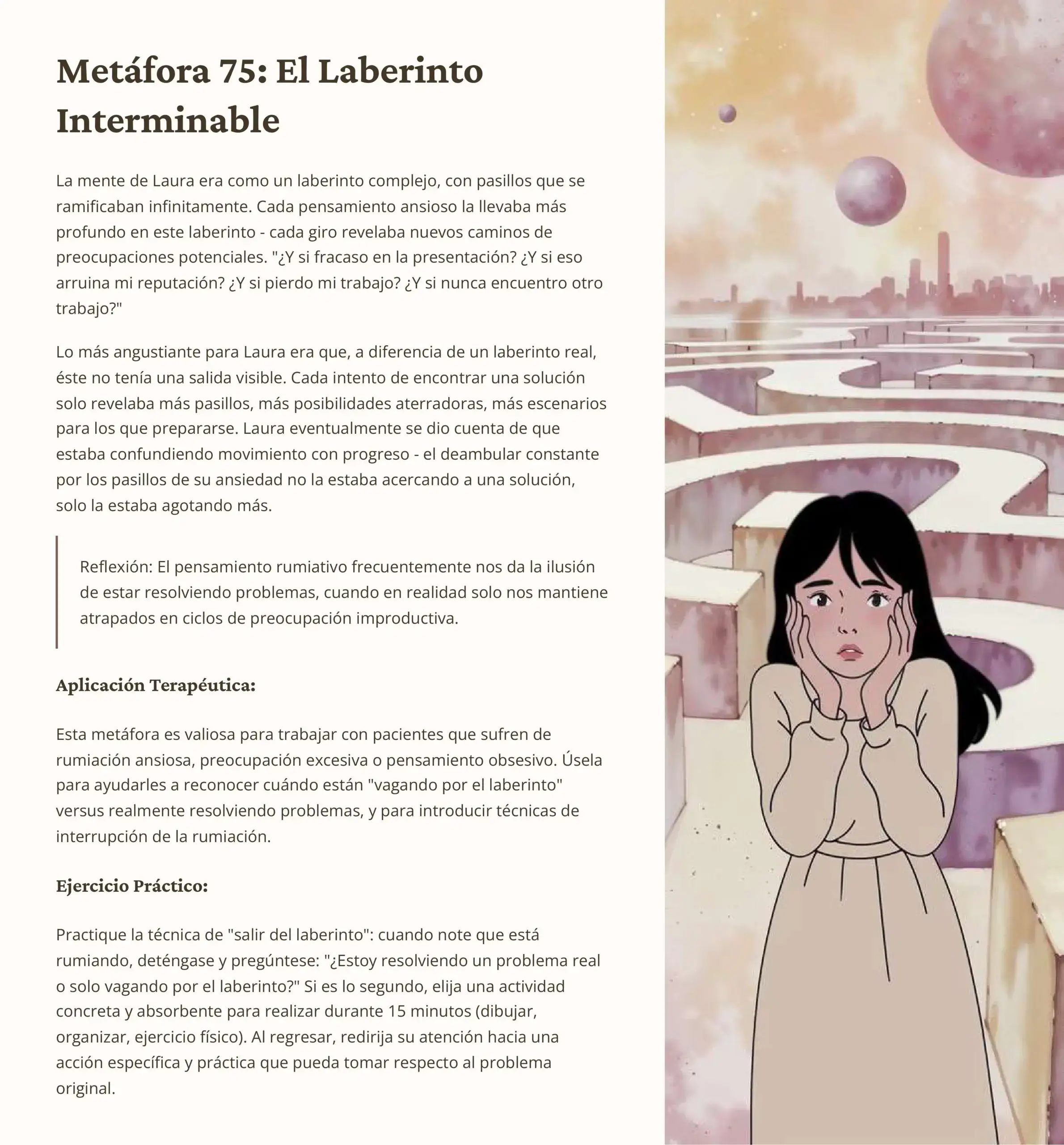 Ejemplo de metáfora sobre la ansiedad